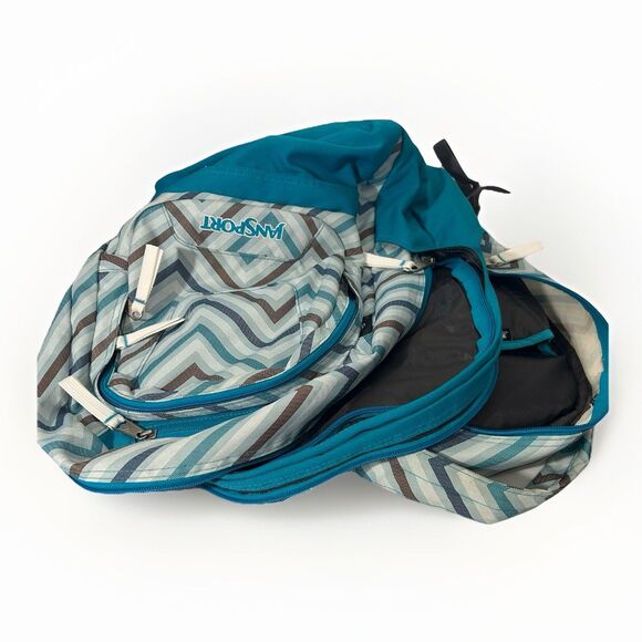 Jansport Airlift Backpack Chevron School Travel Padded Laptop Pockets - Picture 16 of 16